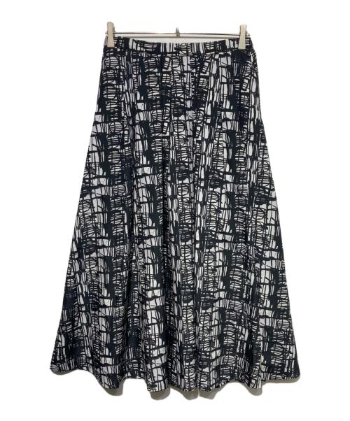 HERALBONY（ヘラルボニー）HERALBONY (ヘラルボニー) フレアスカート グレー×ブラック サイズ:Mの古着・服飾アイテム