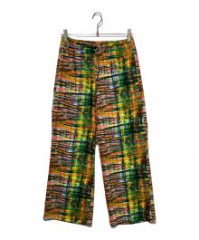 HERALBONY（ヘラルボニー）の古着「サテンパンツ「無題」」｜マルチカラー