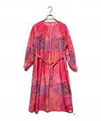 HERALBONYヘラルボニー）の古着「クルーネックワンピース「忘れ物」」｜ピンク