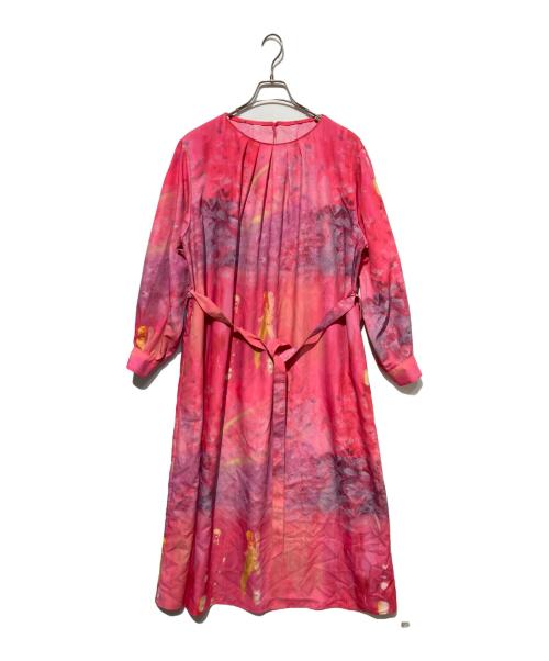 HERALBONY（ヘラルボニー）HERALBONY (ヘラルボニー) クルーネックワンピース「忘れ物」 ピンク サイズ:Fの古着・服飾アイテム