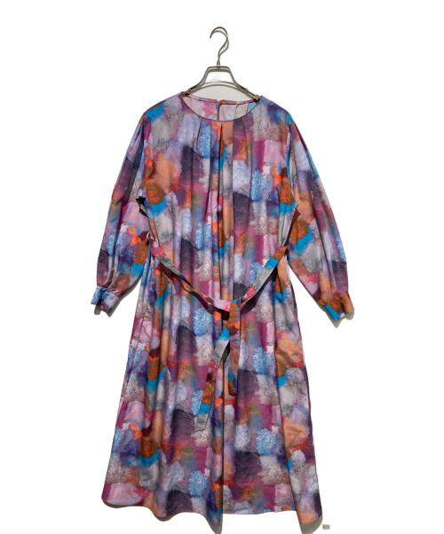 HERALBONY（ヘラルボニー）HERALBONY (ヘラルボニー) クルーネックワンピース「I like music. I like dancing.」 パープル サイズ:Fの古着・服飾アイテム