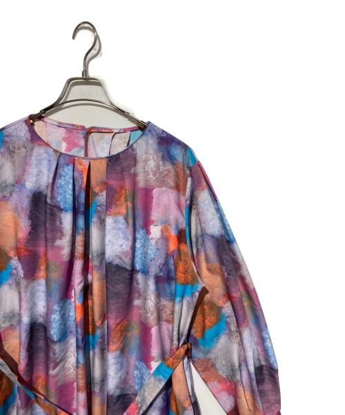 HERALBONY（ヘラルボニー）HERALBONY (ヘラルボニー) クルーネックワンピース「I like music. I like dancing.」 パープル サイズ:Fの古着・服飾アイテム