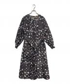 HERALBONYヘラルボニー）の古着「クルーネックワンピース「（無題）（丸）」」｜グレー×ブラック