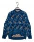 mame kurogouchi（マメクロゴウチ）の古着「Floral Motif Chenille Knited Top」｜ブルー
