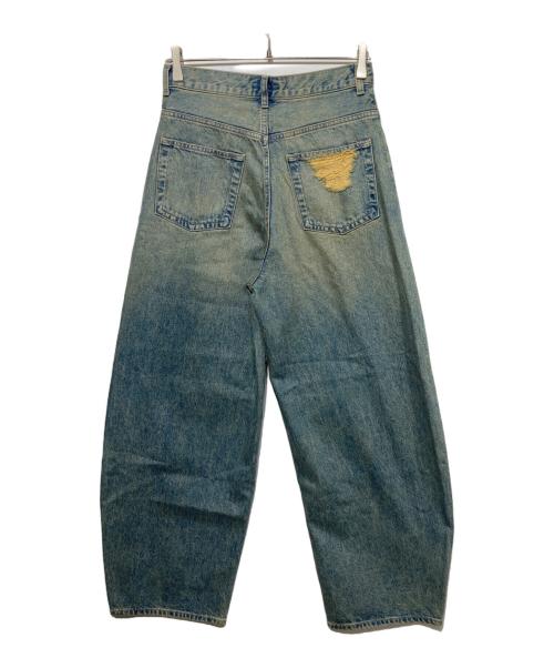 STUDIOUS（ステュディオス）STUDIOUS (ステュディオス) Damaged Barrel Leg Jeans インディゴ サイズ:2の古着・服飾アイテム