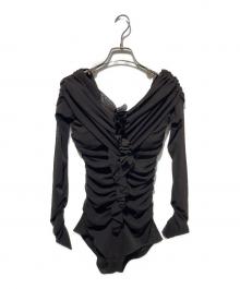 FETICO（フェティコ）の古着「TULLE FRILLED BODYSUIT」｜ブラウン