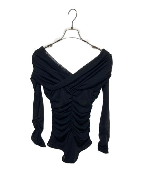 FETICO（フェティコ）FETICO (フェティコ) TULLE FRILLED BODYSUIT ブラック サイズ:1の古着・服飾アイテム