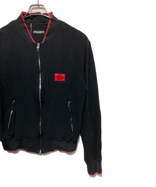 DOLCE & GABBANA（ドルチェ＆ガッバーナ）DOLCE & GABBANA (ドルチェ＆ガッバーナ) ロゴプレートトラックジャケット ブラック サイズ:50の古着・服飾アイテム