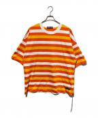 Mastermind JAPANマスターマインド ジャパン）の古着「ボーダーカットソー」｜オレンジ
