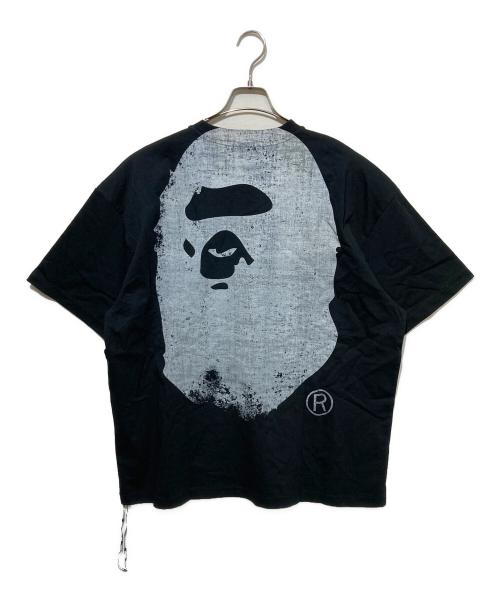 Mastermind JAPAN（マスターマインド ジャパン）Mastermind JAPAN (マスターマインド ジャパン) A BATHING APE (ア ベイシング エイプ) Skull Over Print Relaxed Fit Tee ブラック サイズ:2XLの古着・服飾アイテム