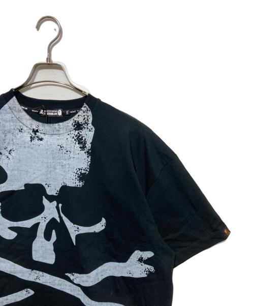 Mastermind JAPAN（マスターマインド ジャパン）Mastermind JAPAN (マスターマインド ジャパン) A BATHING APE (ア ベイシング エイプ) Skull Over Print Relaxed Fit Tee ブラック サイズ:2XLの古着・服飾アイテム