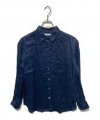 FRAMeWORKフレームワーク）の古着「フレンチリネンレギュラーカラーシャツ」｜ネイビー