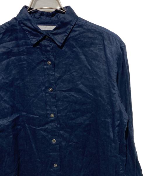 FRAMeWORK（フレームワーク）FRAMeWORK (フレームワーク) フレンチリネンレギュラーカラーシャツ ネイビー サイズ:Freeの古着・服飾アイテム