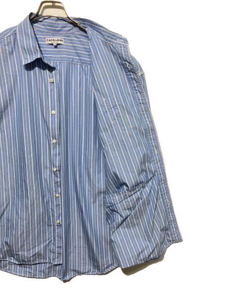 CAHLUMN（カウラム）CAHLUMN (カウラム) Magazine Pocket Chain Stitch Shirt ブルー サイズ:XXLの古着・服飾アイテム