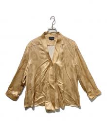 GIORGIO ARMANI（ジョルジョアルマーニ）の古着「シャドープリント スリーピングシルクシャツ」｜ベージュ