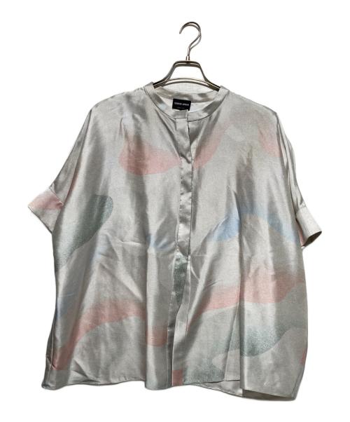 GIORGIO ARMANI（ジョルジョアルマーニ）GIORGIO ARMANI (ジョルジョアルマーニ) パターンオーバーサイズシャツ グレー サイズ:46の古着・服飾アイテム