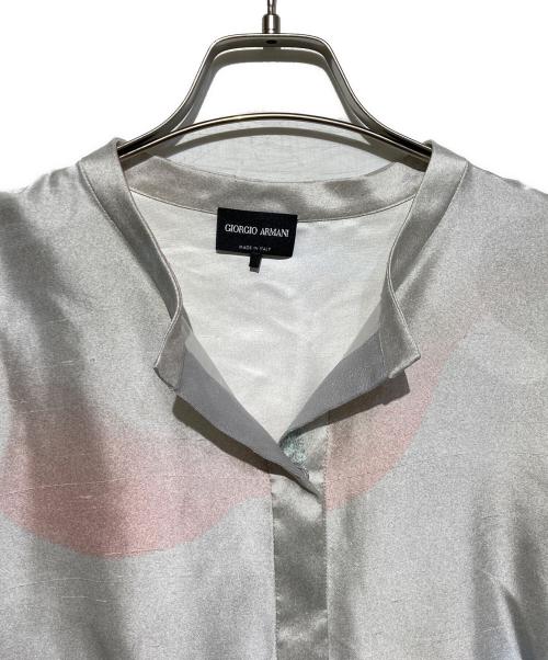 GIORGIO ARMANI（ジョルジョアルマーニ）GIORGIO ARMANI (ジョルジョアルマーニ) パターンオーバーサイズシャツ グレー サイズ:46の古着・服飾アイテム