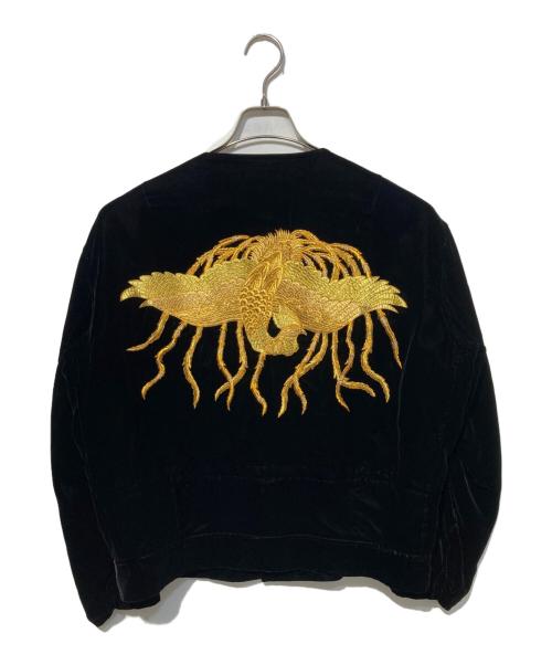 SASQUATCHfabrix.（サスクワッチファブリックス）SASQUATCHfabrix. (サスクワッチファブリックス) CHINESE FLIGHT JACKET ブラック サイズ:Mの古着・服飾アイテム