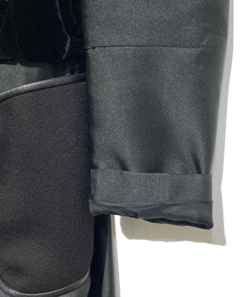 GIORGIO ARMANI（ジョルジョアルマーニ）GIORGIO ARMANI (ジョルジョアルマーニ) ベロア切替ジップアップコート ブラック サイズ:38の古着・服飾アイテム