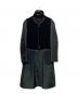GIORGIO ARMANI（ジョルジョアルマーニ）の古着「ベロア切替ジップアップコート」｜ブラック