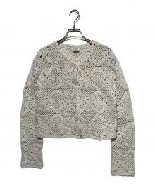 Kate Spade（ケイトスペード）の古着「クロシェ クルーネック カーディガン」｜アイボリー