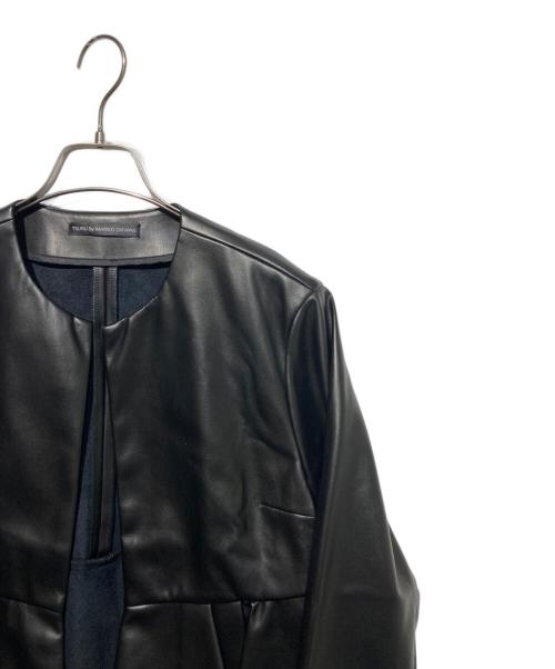 TSURU by MARIKO OIKAWA（ツルバイマリコオイカワ）Tsuru by Mariko Oikawa (ツルバイマリコオイカワ) Demi ペプラムエコレザージャケット ブラック サイズ:FREEの古着・服飾アイテム