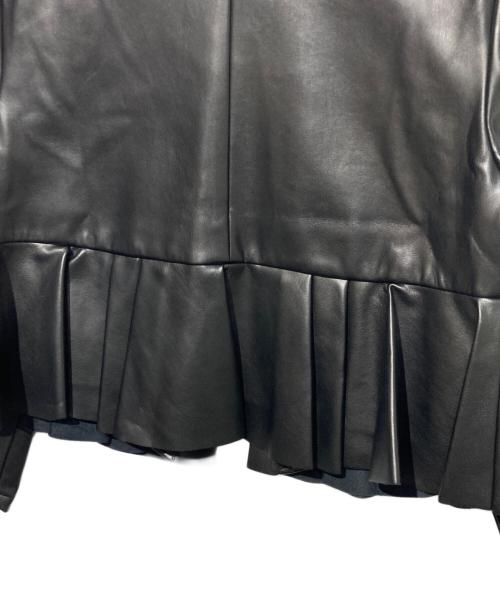 TSURU by MARIKO OIKAWA（ツルバイマリコオイカワ）Tsuru by Mariko Oikawa (ツルバイマリコオイカワ) Demi ペプラムエコレザージャケット ブラック サイズ:FREEの古着・服飾アイテム