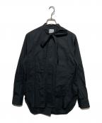 RHODOLIRIONロドリリオン）の古着「Ribbon Tie Blouse - Solid＆Leopard」｜ブラック