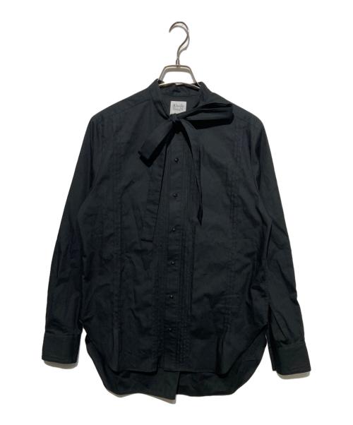 RHODOLIRION（ロドリリオン）RhodolirioN (ロドリリオン) Ribbon Tie Blouse - Solid＆Leopard ブラック サイズ:1 未使用品の古着・服飾アイテム