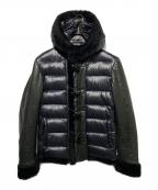 EMMETIエンメティ）の古着「FERNANDO ムートン切替ダウンジャケット」｜ブラック