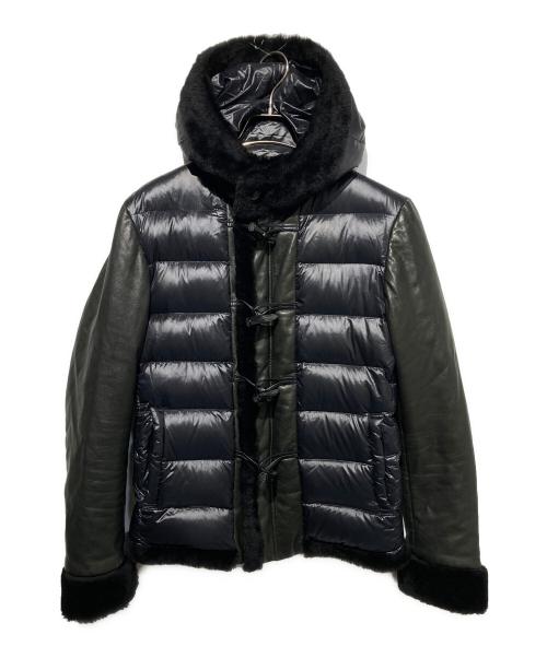 EMMETI（エンメティ）EMMETI (エンメティ) FERNANDO ムートン切替ダウンジャケット ブラック サイズ:48の古着・服飾アイテム