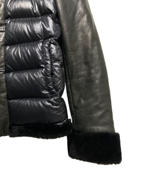 EMMETI（エンメティ）EMMETI (エンメティ) FERNANDO ムートン切替ダウンジャケット ブラック サイズ:48の古着・服飾アイテム