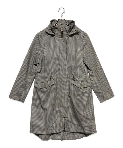 HERNO（ヘルノ）HERNO (ヘルノ) 千鳥柄フーデッドコート グレー サイズ:44の古着・服飾アイテム