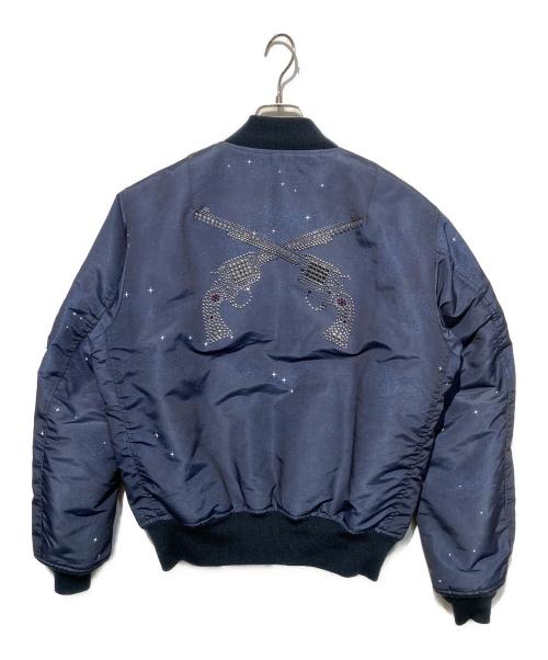 AVIREX（アヴィレックス）AVIREX (アヴィレックス) roarguns (ロアーガンズ) 二丁拳銃MA1フライトジャケット ネイビー サイズ:Lの古着・服飾アイテム