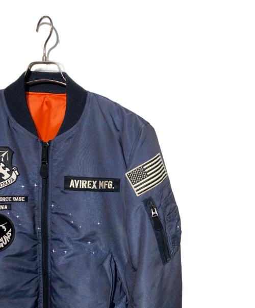 AVIREX（アヴィレックス）AVIREX (アヴィレックス) roarguns (ロアーガンズ) 二丁拳銃MA1フライトジャケット ネイビー サイズ:Lの古着・服飾アイテム