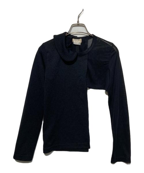 COMME des GARCONS（コムデギャルソン）COMME des GARCONS (コムデギャルソン) アシンメトリーデザインカットソー ブラック サイズ:XSの古着・服飾アイテム