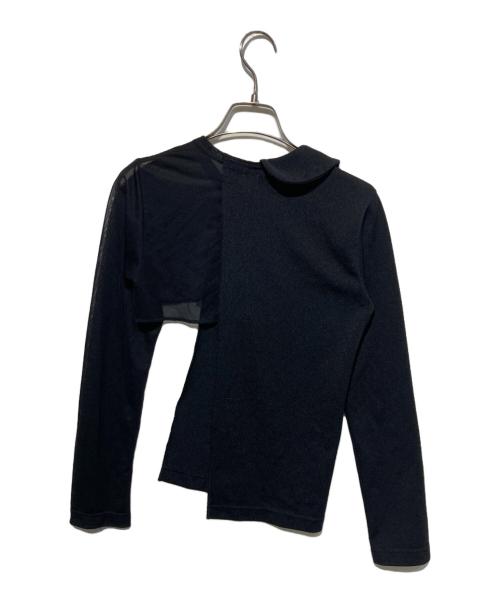 COMME des GARCONS（コムデギャルソン）COMME des GARCONS (コムデギャルソン) アシンメトリーデザインカットソー ブラック サイズ:XSの古着・服飾アイテム