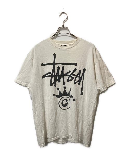 stussy（ステューシー）stussy (ステューシー) オールドプリントTシャツ ホワイト サイズ:Lの古着・服飾アイテム