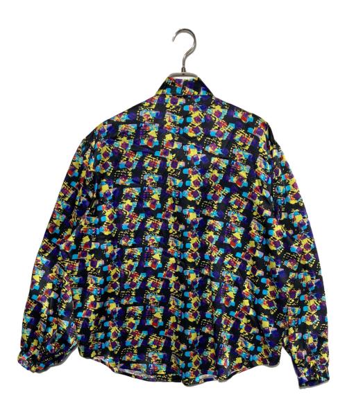 HERALBONY（ヘラルボニー）HERALBONY (ヘラルボニー) サテンボウタイブラウス「タイトル不明」 ブラック サイズ:Fの古着・服飾アイテム