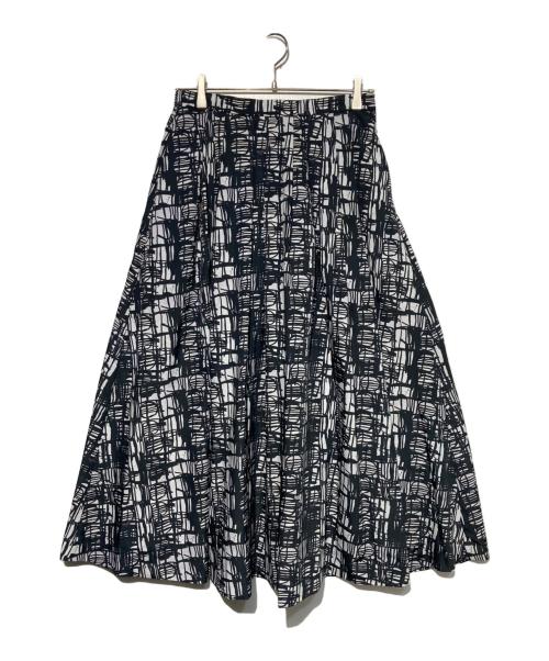HERALBONY（ヘラルボニー）HERALBONY (ヘラルボニー) フレアスカート「小川真広」 グレー×ブラック サイズ:Mの古着・服飾アイテム