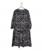 HERALBONYヘラルボニー）の古着「クルーネックワンピース「(無題)(丸)」」｜グレー×ブラック