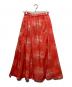 HERALBONY (ヘラルボニー) サテンスカート「無題」 レッド サイズ:M：12000円
