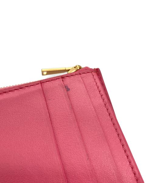 BOTTEGA VENETA（ボッテガベネタ）BOTTEGA VENETA (ボッテガベネタ) カセット マキシイントレチャート コンパクトウォレット ピンクの古着・服飾アイテム