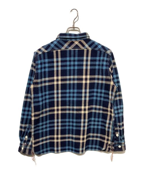 EIGHT G（エイトジー）EIGHT G (エイトジー) ネルシャツ ブルー サイズ:XLの古着・服飾アイテム