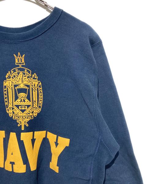 WAREHOUSE（ウエアハウス）WAREHOUSE (ウエアハウス) 483 NAVY プリントスウェット ネイビー サイズ:Lの古着・服飾アイテム