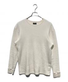 EIGHT G（エイトジー）の古着「ロングスリーブサーマルTシャツ」｜ベージュ