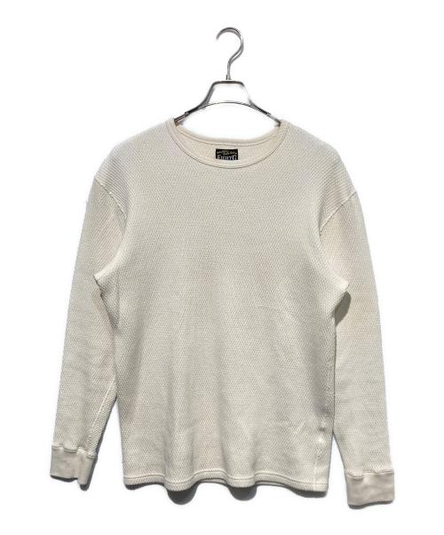 EIGHT G（エイトジー）EIGHT G (エイトジー) ロングスリーブサーマルTシャツ ベージュ サイズ:XLの古着・服飾アイテム