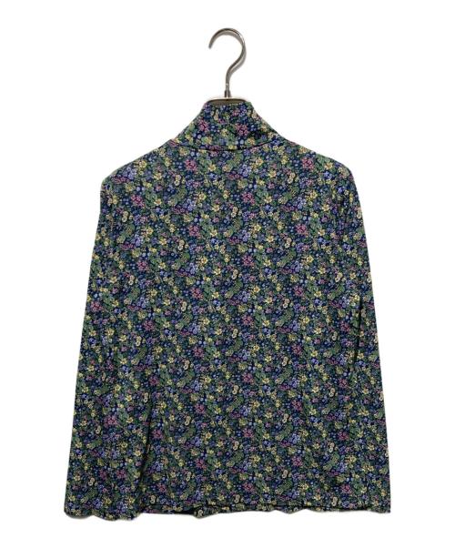 Leilian（レリアン）LEILIAN (レリアン) フラワープリントパワーネットカットソー グリーン サイズ:9の古着・服飾アイテム