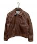 Aero LEATHER（エアロレザー）の古着「HALF BELT シープレザージャケット」｜ブラウン