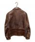 Aero LEATHER (エアロレザー) HALF BELT シープレザージャケット ブラウン サイズ:38：50000円